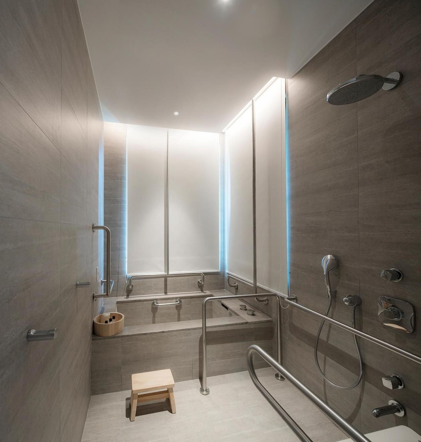 Mu Jiaoxi Hotel Exteriör bild A shower room